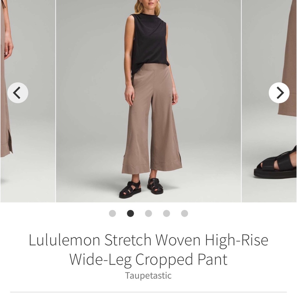 Lululemon Athletica Mauve High-Rise Wide-Leg Pants